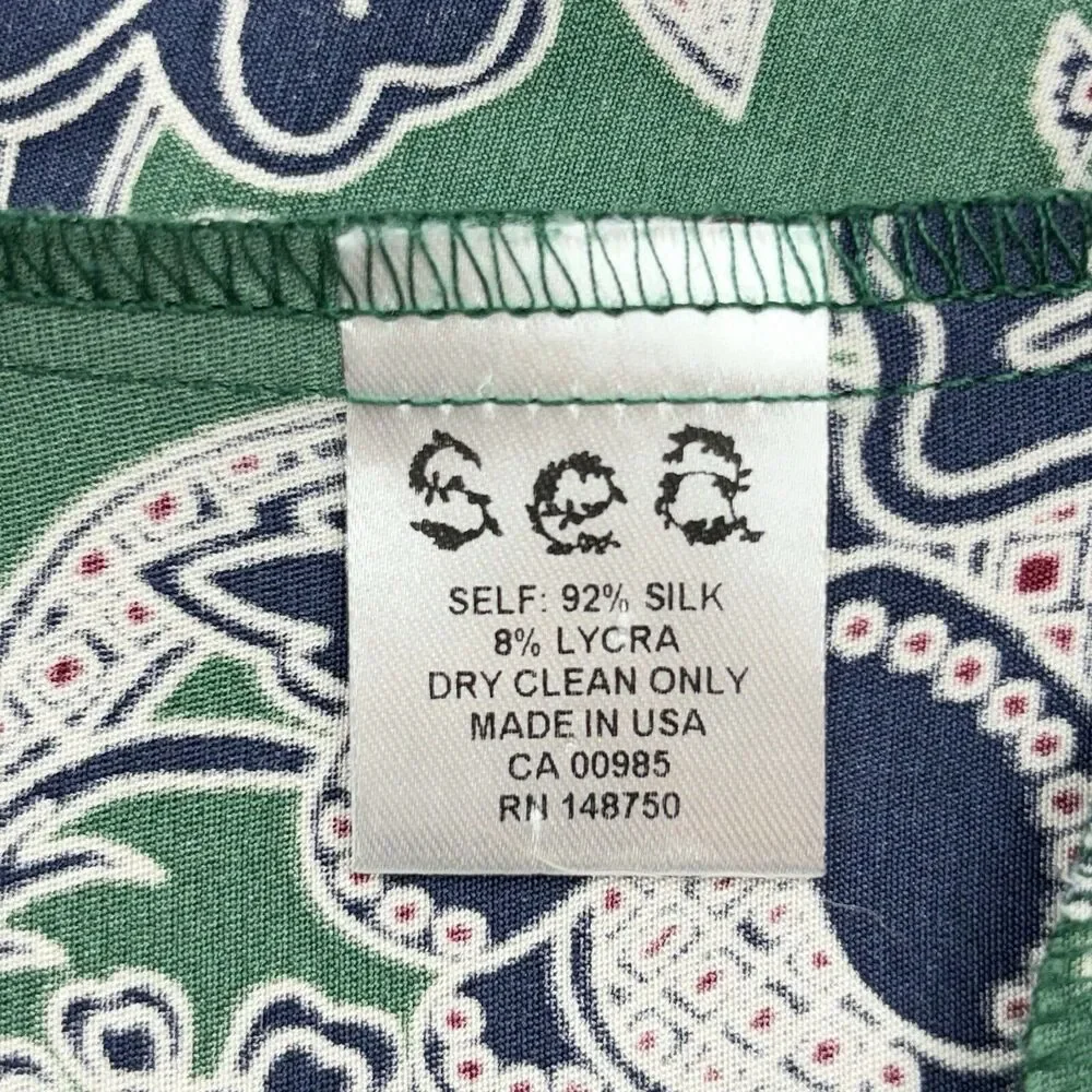 EUC Sea New‎ York Silk Sleeveless Midi Dress. Sz 8 Belted Pockets Fringe Green - Picture 16 of 16